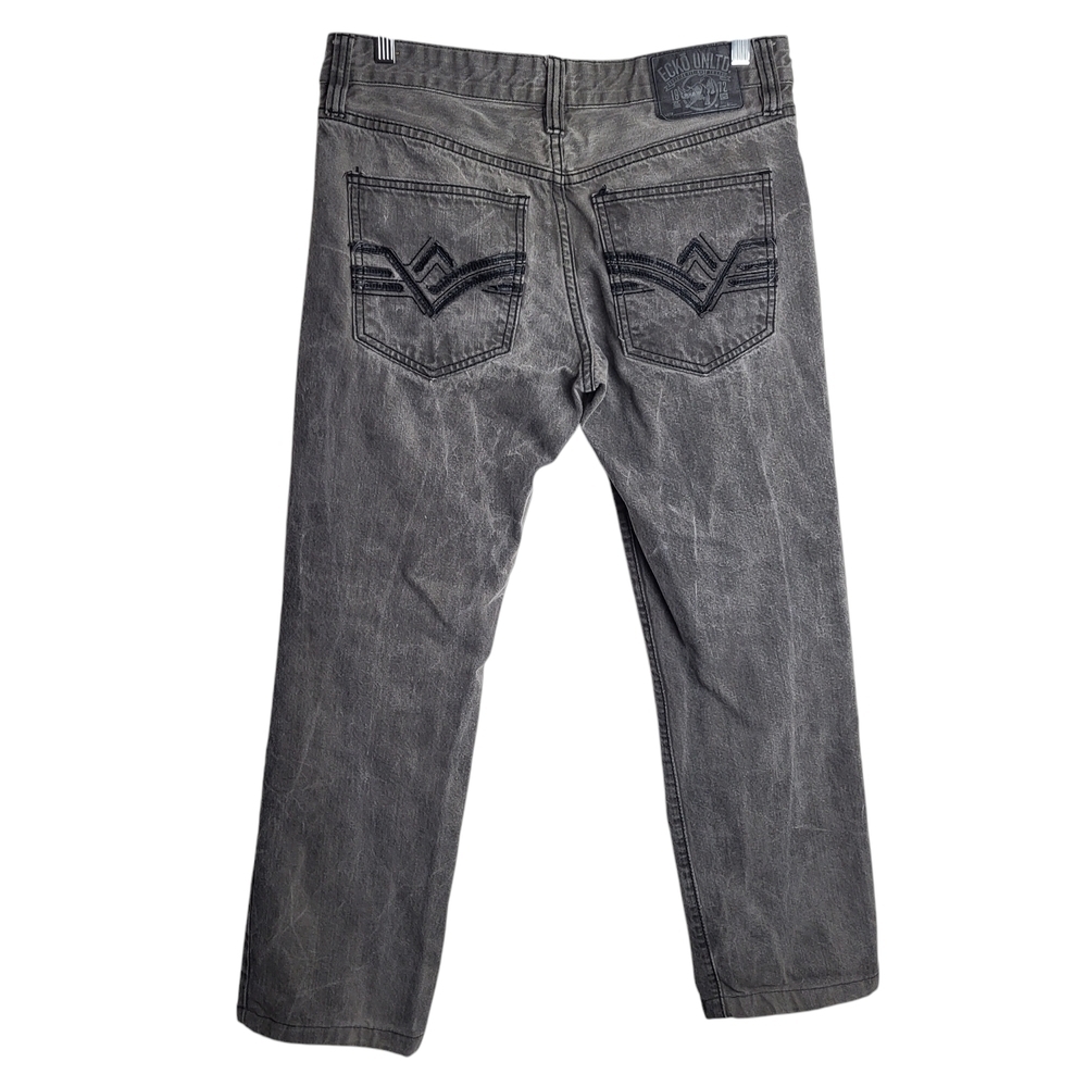 Vintage Ecko Unltd. Straight Fit Broken In 80s Stonewash Grey Men's Size 30 - Picture 3 of 7
